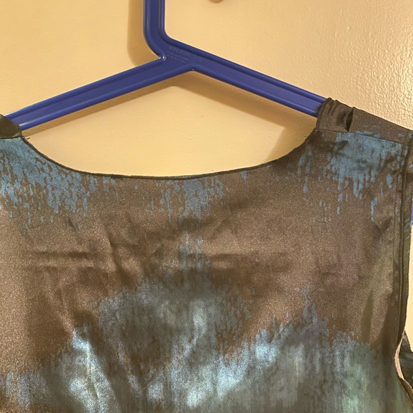 Tahari PL Blouse, blue and black - Picture 4 of 5